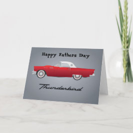 Gelukkige Vaderdag Klassieke Thunderbird Auto Kaart