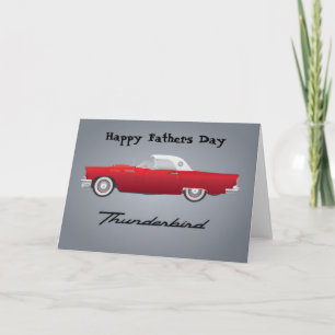 Gelukkige Vaderdag Klassieke Thunderbird Auto Kaart