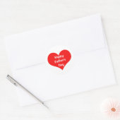 Gelukkige Vaderdag Kleurrijke Hart Rood Wit Douane Ronde Sticker (Envelop)