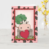 Gelukkige Vaderdag - Koe Kaart (Gele Bloem)