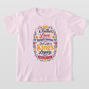Gelukkige Vaderdag Konings Erfenis T-shirt