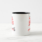 Gelukkige Vaderdag met Race Rode Auto Tweekleurige Koffiemok (Center)