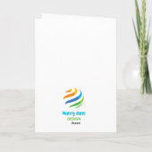 Gelukkige vaderdag met renpaarden bedankkaart (Achterkant)