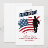 Gelukkige Vaderdag Militaire Kaart (Voorkant / Achterkant)