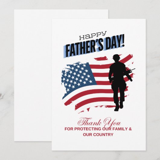 Gelukkige Vaderdag Militaire Kaart (Voorkant / Achterkant)