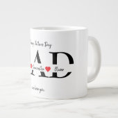 Gelukkige Vaderdag Mok met de namen van Kinderen (Voorkant rechts)