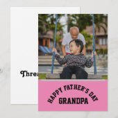Gelukkige Vaderdag, Opa Kaart gepersonaliseerd (Voorkant / Achterkant)
