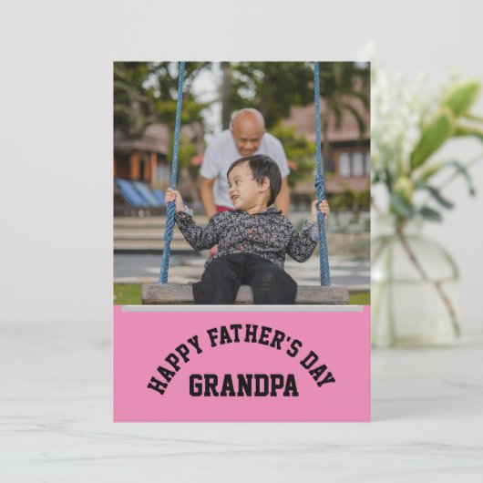 Gelukkige Vaderdag, Opa Kaart gepersonaliseerd (Staand voorkant)