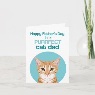 Gelukkige Vaderdag oranje tabby kat Kaart