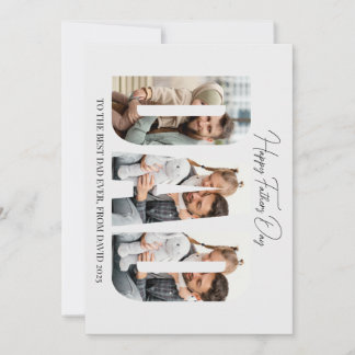 Gelukkige Vaderdag Papa Aangepaste Fotokaart Feestdagenkaart