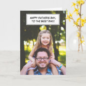 Gelukkige Vaderdag, papa en kinderen foto Kaart (Gele Bloem)
