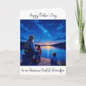 Gelukkige Vaderdag papa en opa Kaart (Voorkant)