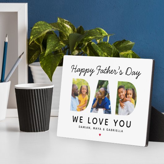 Gelukkige Vaderdag Papa Foto Letters Fotoplaat