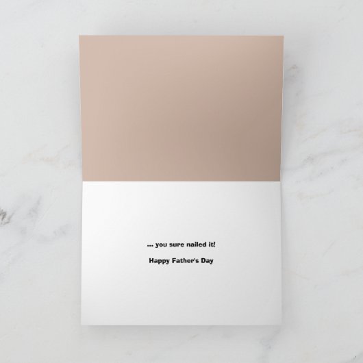 Gelukkige Vaderdag Papa Grappige Hamer Feestdagen Kaart (Binnen)