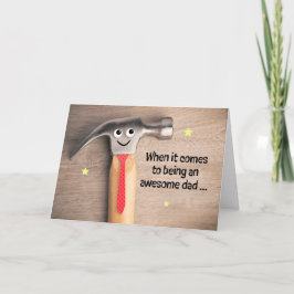 Gelukkige Vaderdag Papa Grappige Hamer Feestdagen Kaart