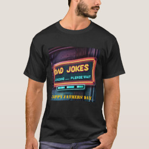Gelukkige Vaderdag "Papa Jokes Loading" Custom T-shirt