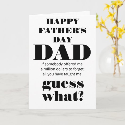 gelukkige vaderdag papa kaart (Gele Bloem)