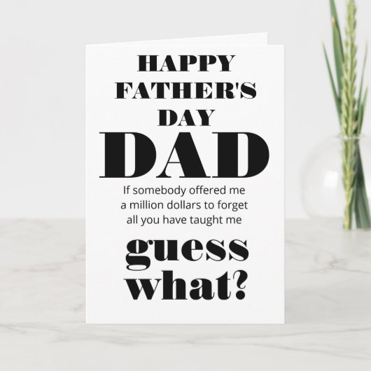 gelukkige vaderdag papa kaart (Voorkant)