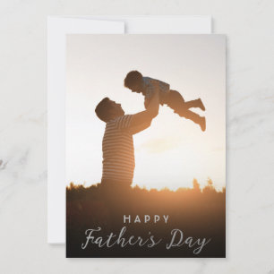 Gelukkige Vaderdag Papa Kinderen Fotokaart Kaart