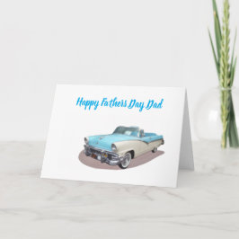 Gelukkige Vaderdag Papa Klassieke Auto Kaart
