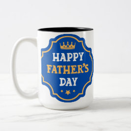 Gelukkige Vaderdag Papa! Kroon Tweekleurige Koffiemok