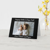 Gelukkige Vaderdag Papa Persoonlijke Fotokaart Kaart (Gele Bloem)