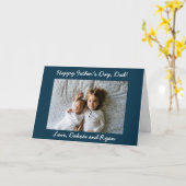 Gelukkige Vaderdag Papa Persoonlijke Fotokaart Kaart (Gele Bloem)