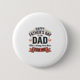 Gelukkige Vaderdag Papa Vintage Typografie  Ronde Button 5,7 Cm