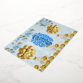 Gelukkige vaderdag, papa waardering, beste vader o folie feestdagenkaart (Gedraaid)