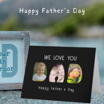 Gelukkige Vaderdag Papa-We Love U-Foto & Naam