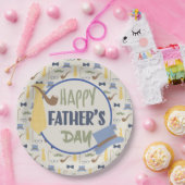 Gelukkige Vaderdag Papieren Bordje (Feest)