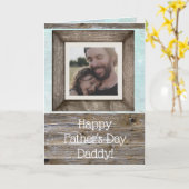 Gelukkige Vaderdag Persoonlijke Foto Kaart (Gele Bloem)