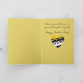 Gelukkige Vaderdag piano en muziek Kaart (Binnen)