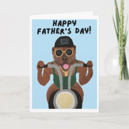 Gelukkige Vaderdag Pit Bull Biker Kaart