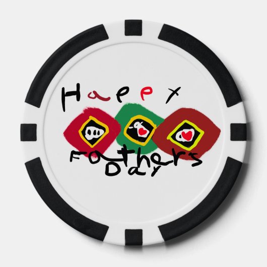 Gelukkige Vaderdag Poker Chips (Voorkant)