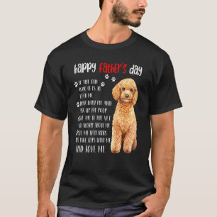 Gelukkige Vaderdag Poodle Vader Poodle T-shirt