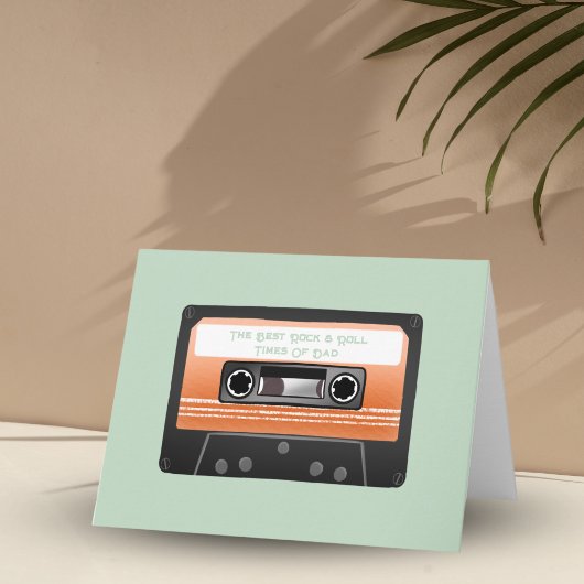 Gelukkige Vaderdag Retro Cassettebandje Kaart