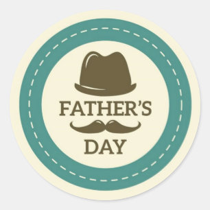Gelukkige Vaderdag Ronde Sticker