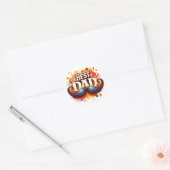 gelukkige vaderdag ronde sticker (Envelop)