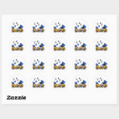 Gelukkige vaderdag. ronde sticker (Vel)