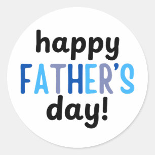 gelukkige vaderdag ronde sticker