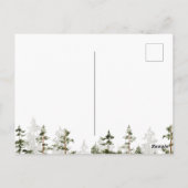 Gelukkige Vaderdag Rustieke Waterverf Groene Bos Briefkaart (Achterkant)