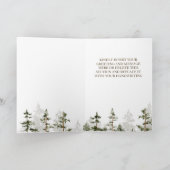 Gelukkige Vaderdag Rustieke Waterverf Groene Bos Kaart (Binnen)