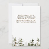 Gelukkige Vaderdag Rustieke Waterverf Groene Bos Kaart (Achterkant)