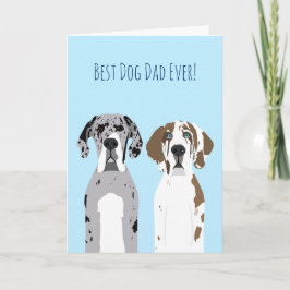 Gelukkige Vaderdag Schattige Grote Danois Honden B Kaart