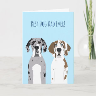 Gelukkige Vaderdag Schattige Grote Danois Honden B Kaart