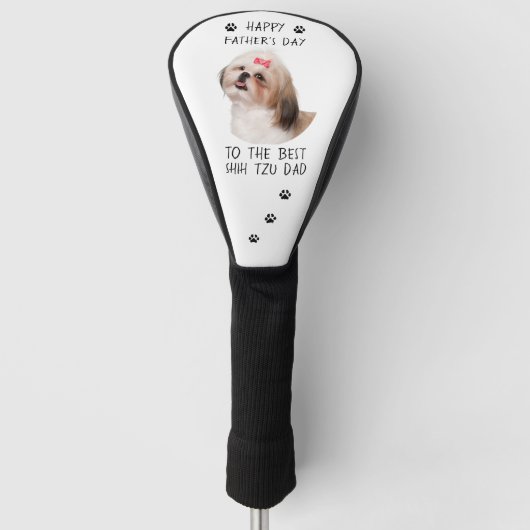 Gelukkige Vaderdag Shih Tzu papa foto Golfheadcover (Voorkant)