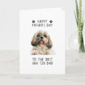 Gelukkige Vaderdag Shih Tzu papa foto Kaart (Voorkant)