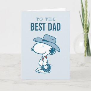 Gelukkige Vaderdag   Snoopy Cowboy Papa Kaart