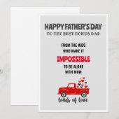 Gelukkige Vaderdag stiefvader grappige kaart voor (Voorkant / Achterkant)